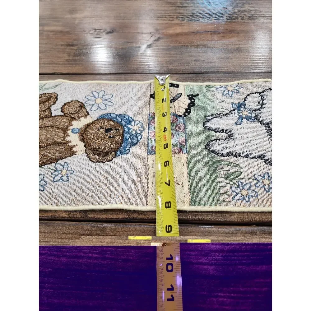 Boyds Bears Daisy Fields Lamb Butterfly Nursery Tapestry Wall Hanging Bellpull